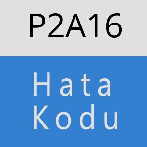 P2A16 hatasi