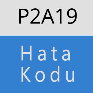 P2A19 hatasi