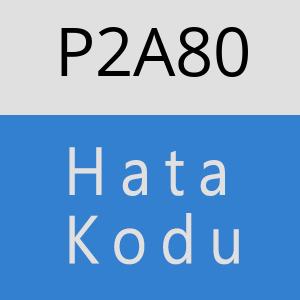 P2A80 hatasi