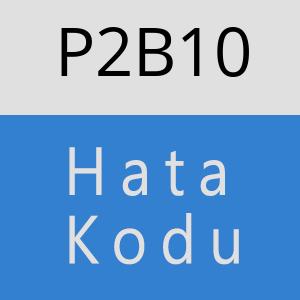 P2B10 hatasi