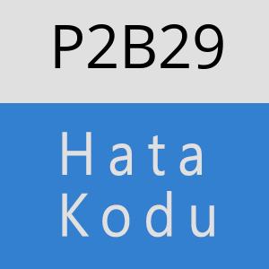 P2B29 hatasi