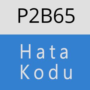 P2B65 hatasi