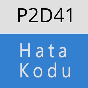 P2D41 hatasi