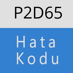 P2D65 hatasi