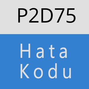 P2D75 hatasi