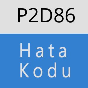 P2D86 hatasi