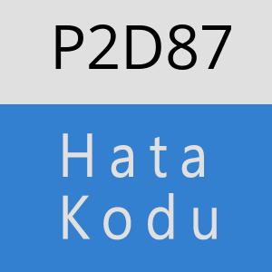 P2D87 hatasi