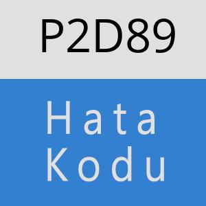 P2D89 hatasi