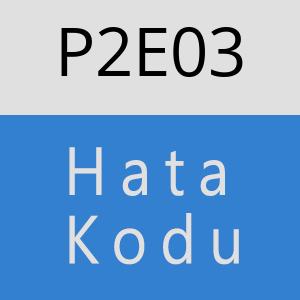 P2E03 hatasi