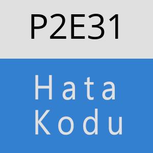 P2E31 hatasi