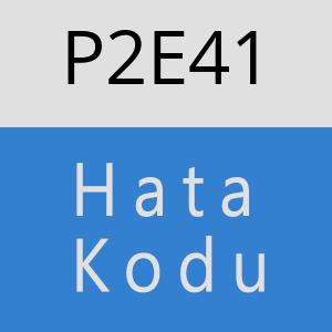 P2E41 hatasi