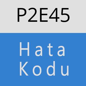 P2E45 hatasi