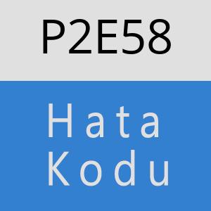 P2E58 hatasi