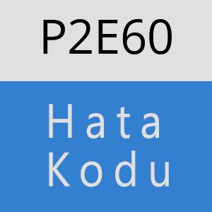 P2E60 hatasi