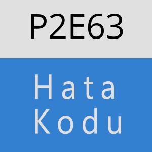 P2E63 hatasi