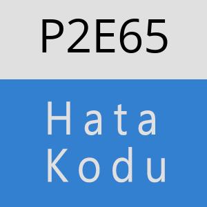 P2E65 hatasi