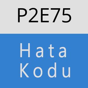 P2E75 hatasi