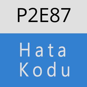 P2E87 hatasi