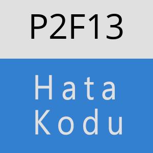 P2F13 hatasi