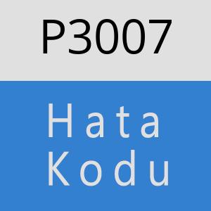 P3007 hatasi