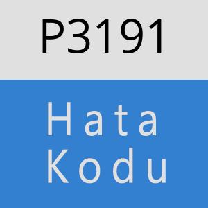 P3191 hatasi