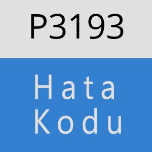 P3193 hatasi