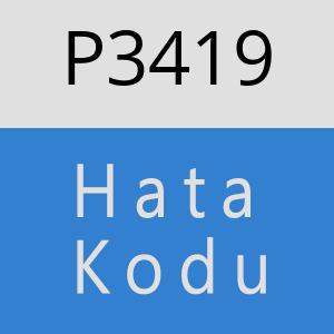 P3419 hatasi