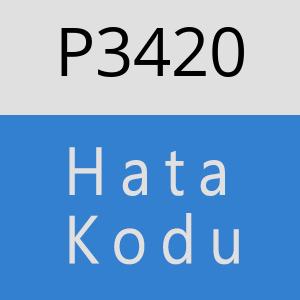 P3420 hatasi