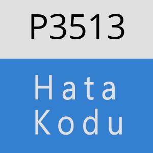 P3513 hatasi