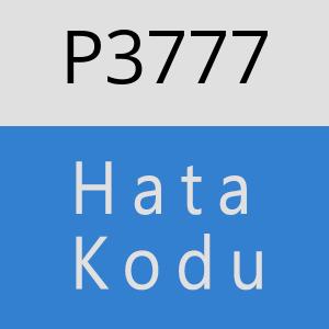 P3777 hatasi