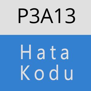 P3A13 hatasi