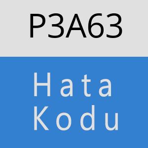 P3A63 hatasi