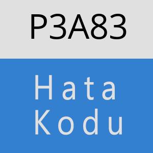 P3A83 hatasi