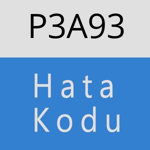 P3A93 hatasi