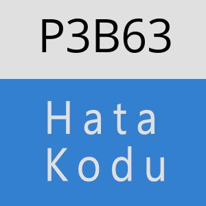 P3B63 hatasi