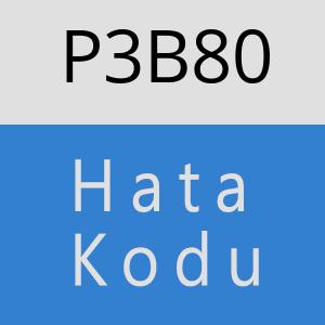 P3B80 hatasi