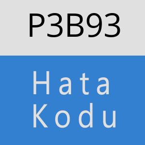 P3B93 hatasi