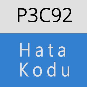 P3C92 hatasi