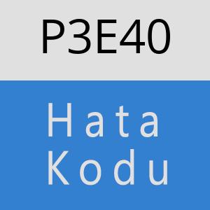 P3E40 hatasi