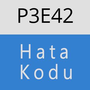 P3E42 hatasi