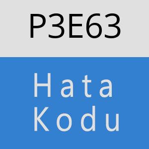 P3E63 hatasi