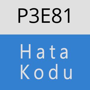 P3E81 hatasi