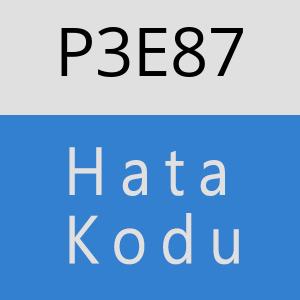 P3E87 hatasi