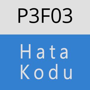 P3F03 hatasi