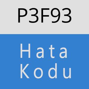 P3F93 hatasi