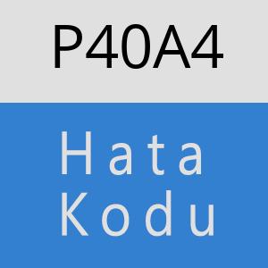 P40A4 hatasi