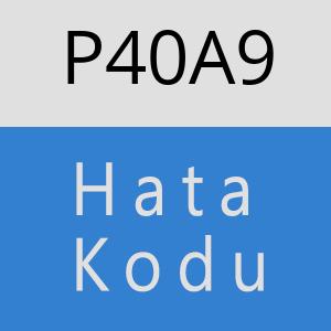 P40A9 hatasi