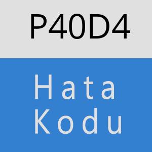 P40D4 hatasi