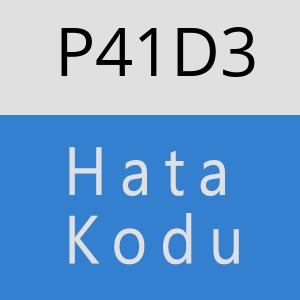 P41D3 hatasi