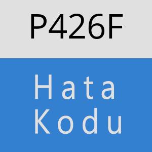 P426F hatasi